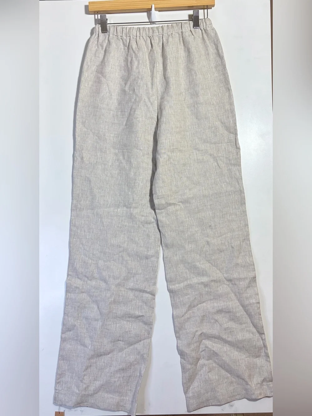Reformation Olina Linen Pant XS Oatmeal NWT Wide Leg Drawstring